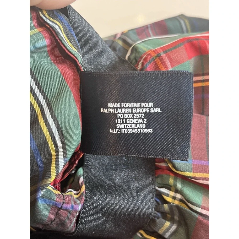 Ralph Lauren Tiered Ruffle Red Green Blue Plaid‎ Skirt Girls 6X Holiday Preppy